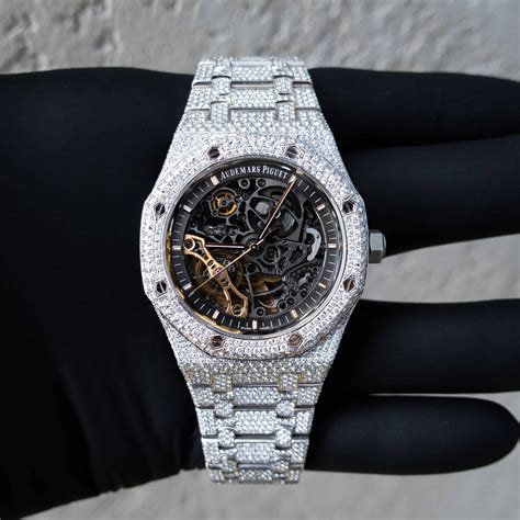 black skeleton ap watch|audemars piguet iced out skeleton.